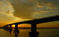 Sunset On Japanese Bridge