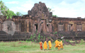 Monks At Wat Phou