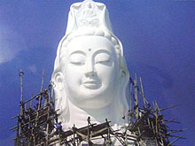 Giant sapphire Buddha statue