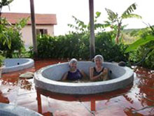 hot mineral mud-bathing